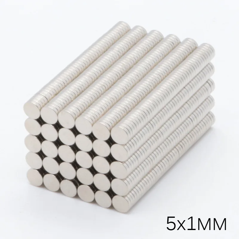 5mm*1mm Small size Magnets Powerful Rare Earth Magnets Fridge Magnets Circular Strong Magnet Sheet dropshipping And Wholesale