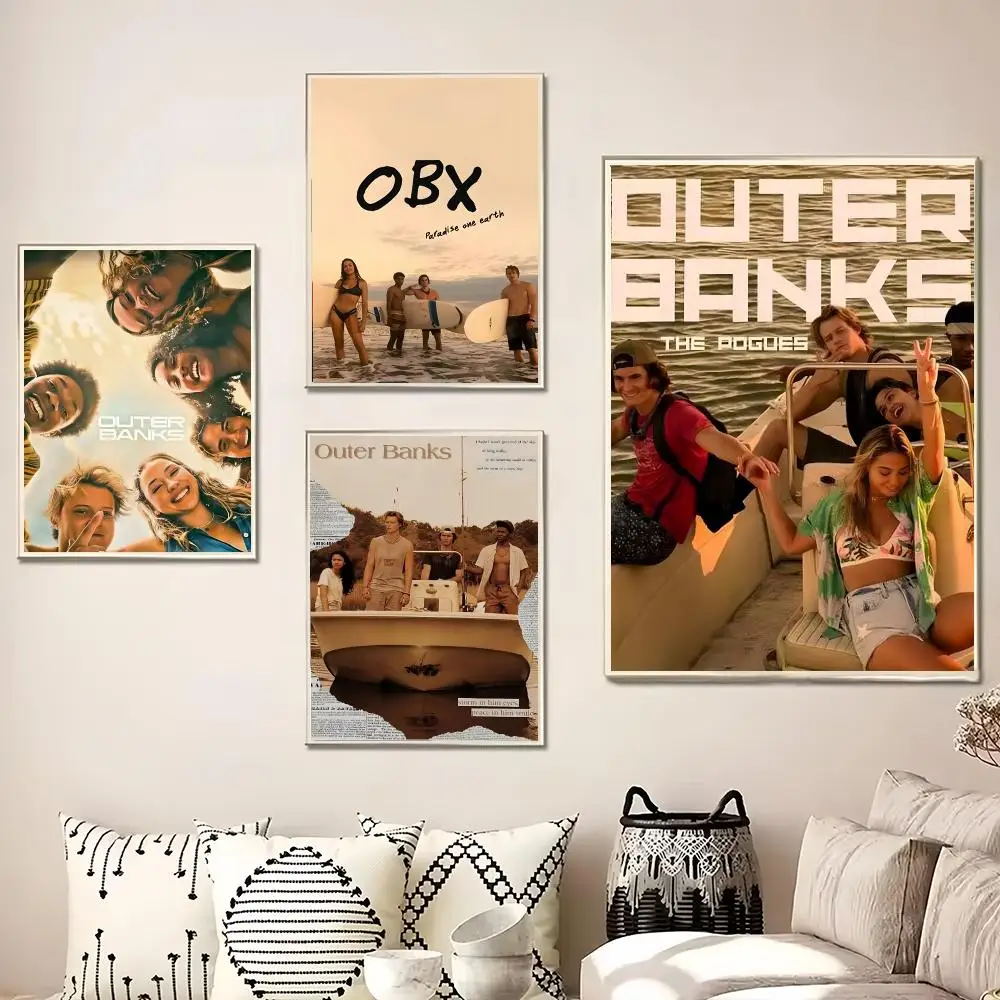 TV Series Outer Banks Painting Calligraphy Canvas Poster Wall Art for Living Room Bedroom Cafe Decor Gift