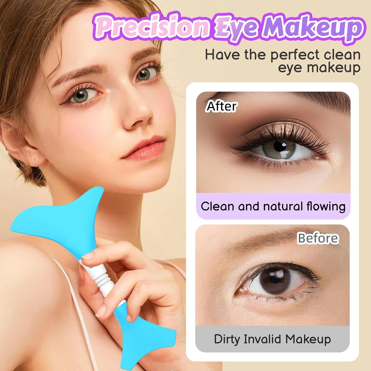 Crea l'eyeliner alato perfetto, impeccabile e sorprendente e gli occhi fumé con questo stencil in silicone facile da usare e versatile E