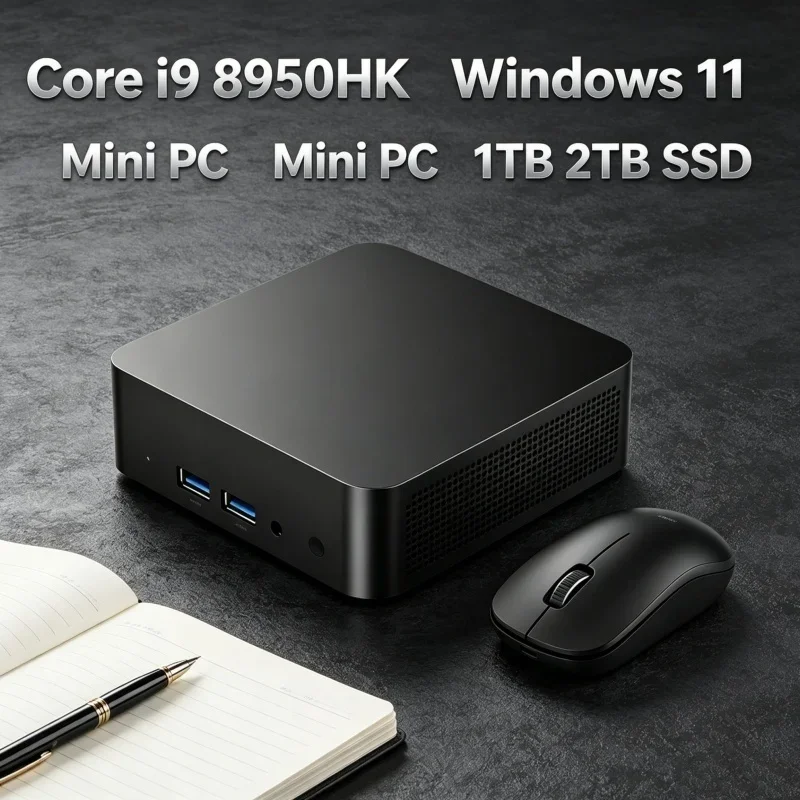 

Mini PC Windows 11 Pro Core i9 8950HK WiFi6 BT5.2 32GB RAM 1TB/2TB SSD 4K HD Office Gaming PC, Dependable with 3 Years Warranty
