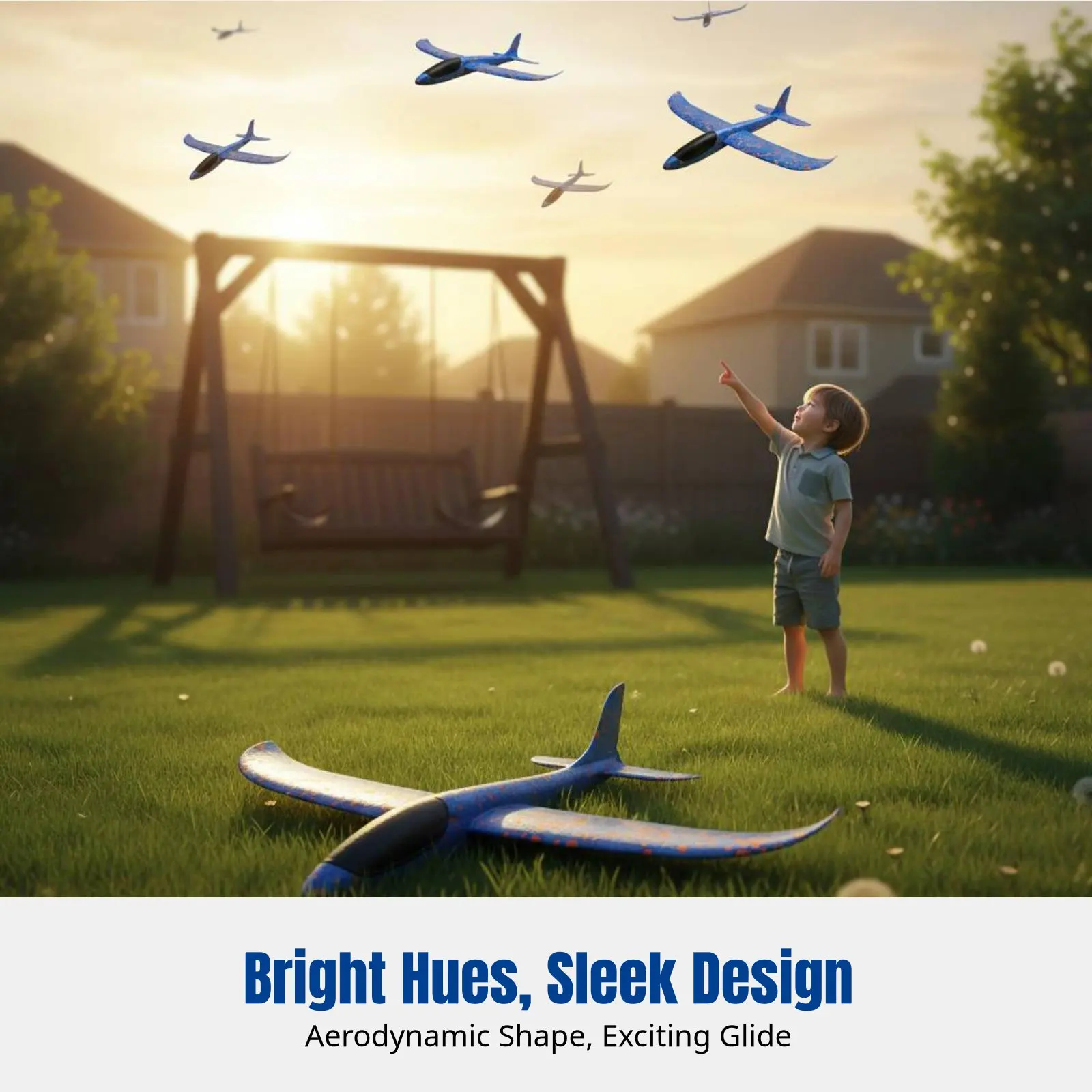 

Детский метательный самолет-планер, уличная игрушка из пенопласта, вращающийся, легкий, ударопрочный, случайный цвет