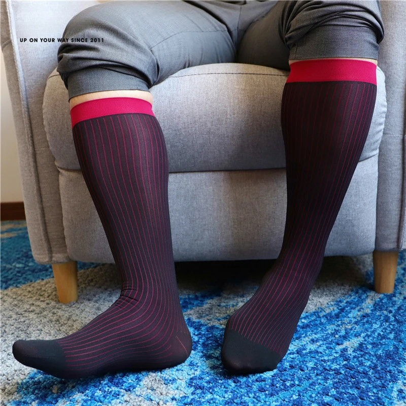 Hot On Your Feet ! Men Colorful Sexy Business Dress  Crew Brand New Socks