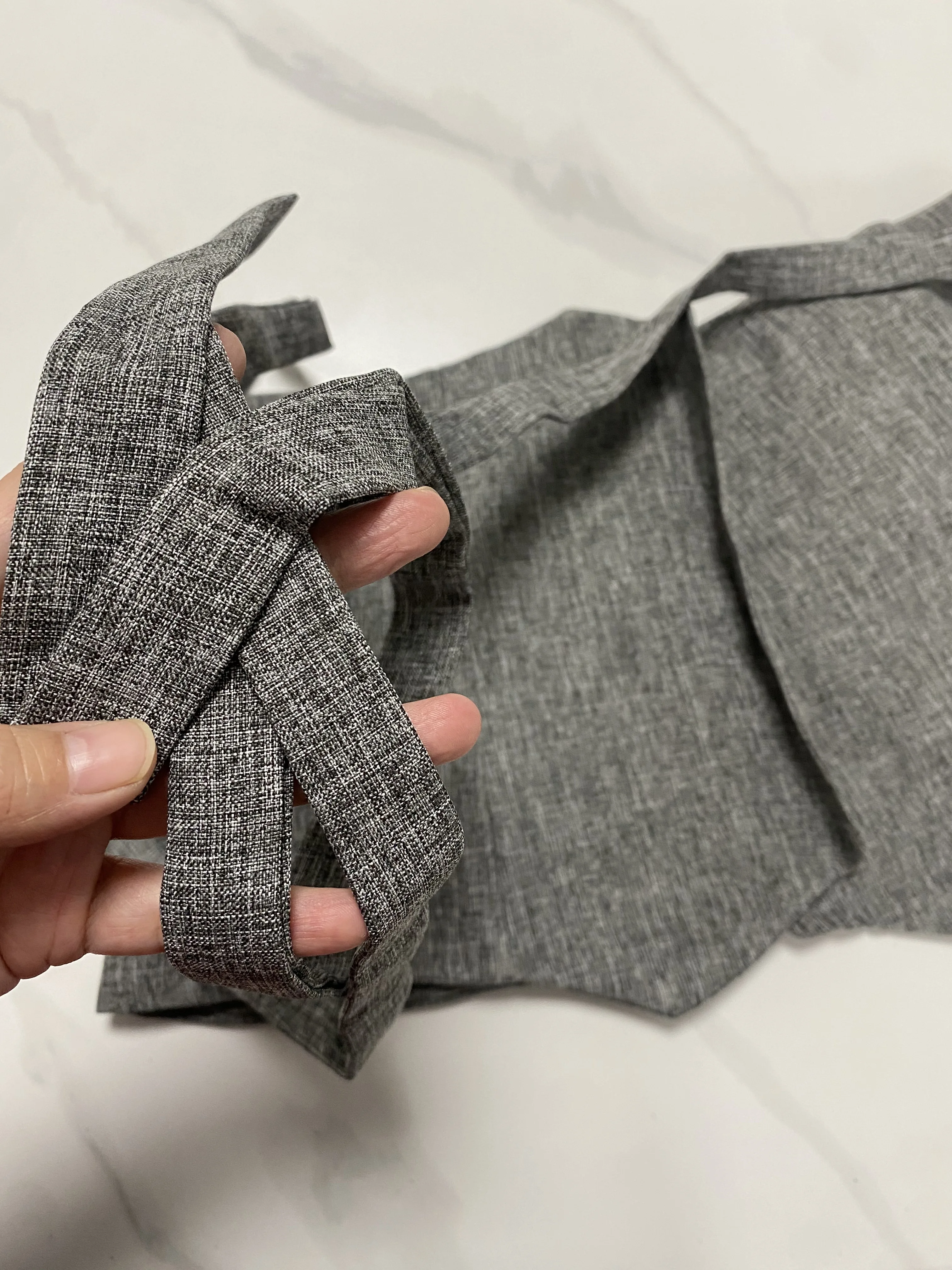 Moda damska Gorset z szarej tkaniny Kobiecy płaszcz z paskiem w talii Sukienka Dekration Szeroki pas J048 — zdjęcie 4