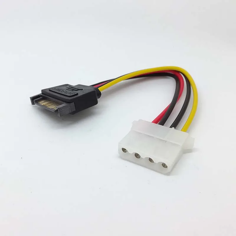Male Female 4-pin Power Drive Adapter Adaptor Cable To Molex IDE SATA 15pin