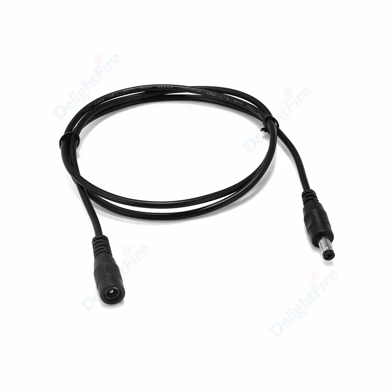 5.5mm 2.5mm 5V 12V DC Power Cable 0.5/1/1.5/2/3m Jack Connector Copper Wire Extension Cord for AC Power Adapter LED Strip Light