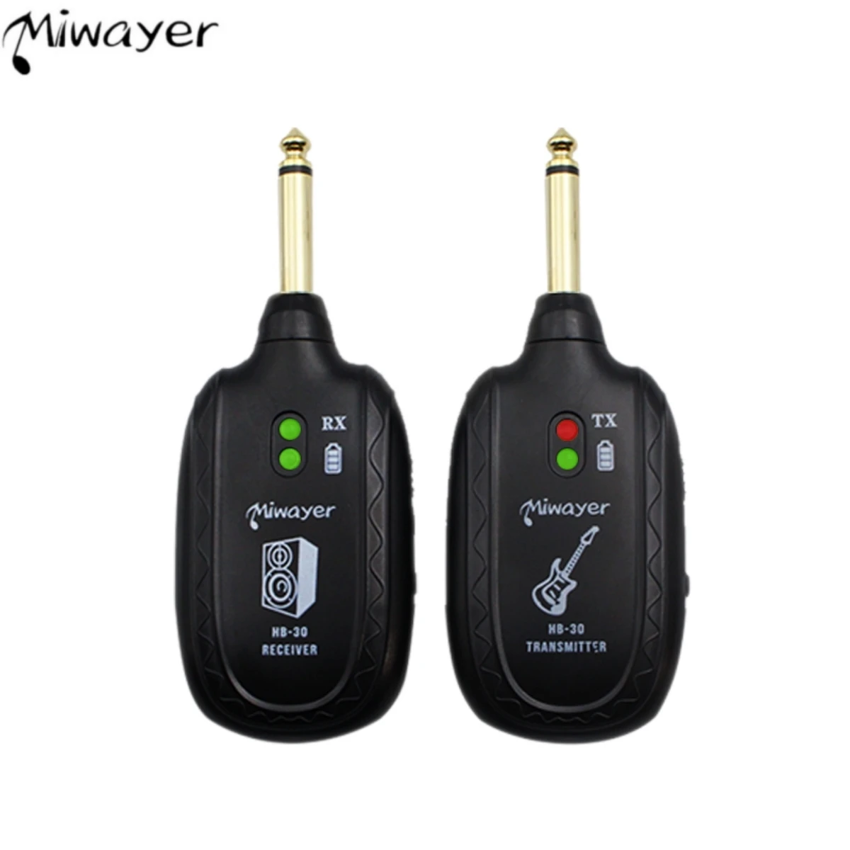 Miwayer HB-30 Guitar Wireless System Transmitter Receiver Built-in Rechargeable Built- in Rechargeable wireless guitar