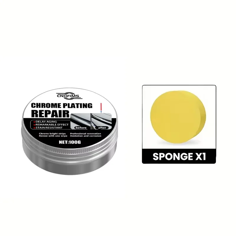 Chrome Polish with Sponge for All-Vehicle Oxidation Removal And Shine Revival Auto Care Product view 6