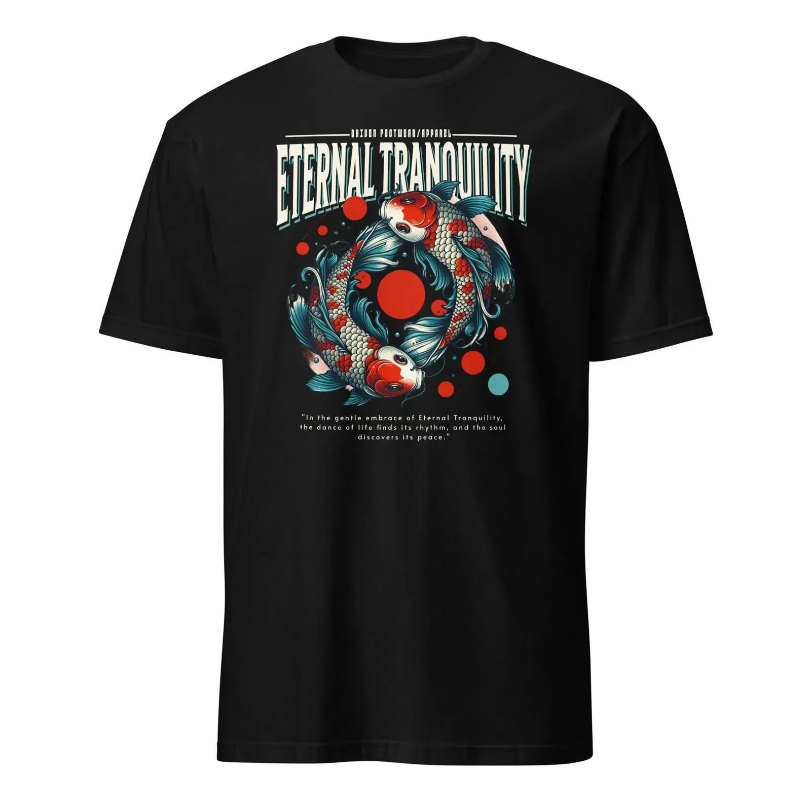 Eternal Tranquility koi  T Shirt vintage Washed Stretched Versatile Stylish streetwear Breathable Unisex Comfortable Soft
