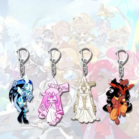 Cartoon Cute Shadow Milk Cookie Keychains Bag Pendant Game Peripheral Couple Key Chain Backpack Hanging Decoration Fans Gift