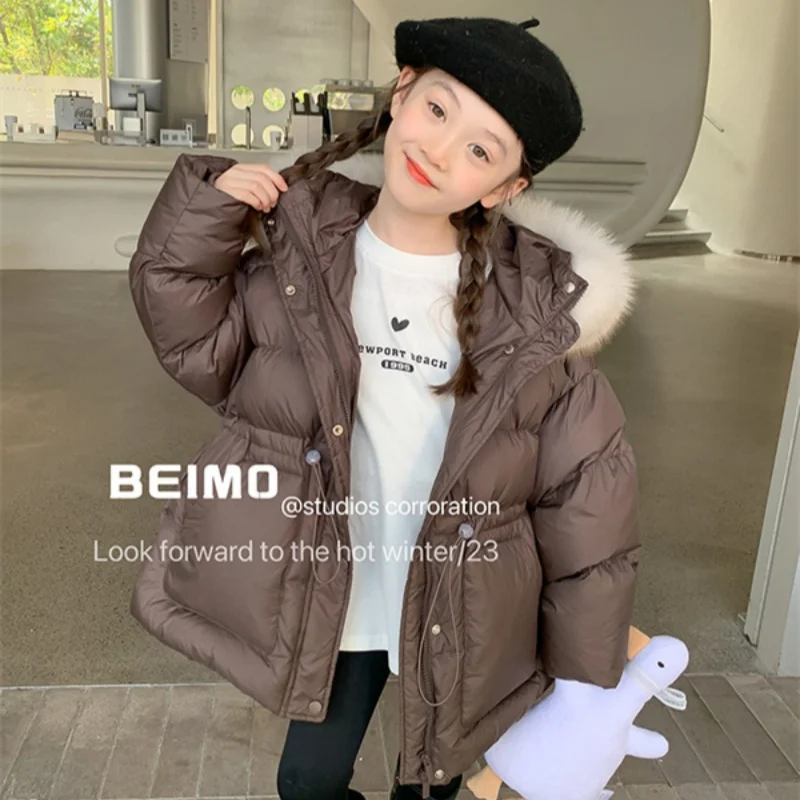 Girls Coat Overcoat Jacket Windbreak Outerwear 2024 Plush Winter Autumn Warm Cotton Christmas Gift Children\'s Clothing