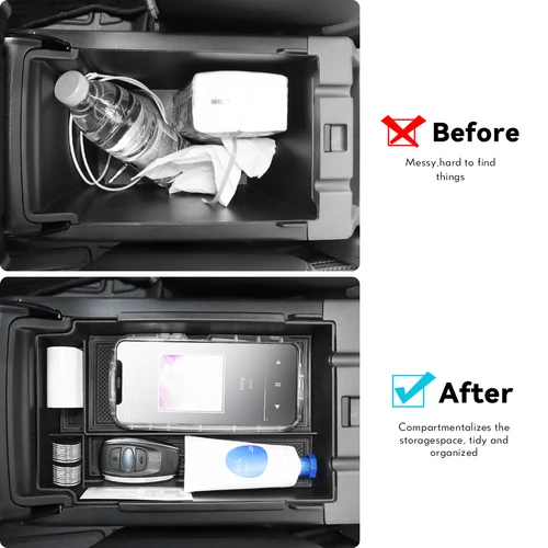 Imagen 2 del producto Caja organizadora de almacenamiento para reposabrazos de coche, para Subaru Crosstrek 2024, consola central, reposabrazos, contenedor, bandeja, accesorios de estiba