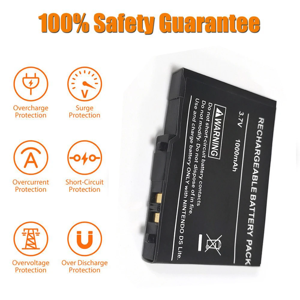USG-003 akumulator 3.7V 1000mAh wymienny akumulator litowy do gry Nintendo NDSL DSLLitery Micro Usg003 bateria — zdjęcie produktu 2