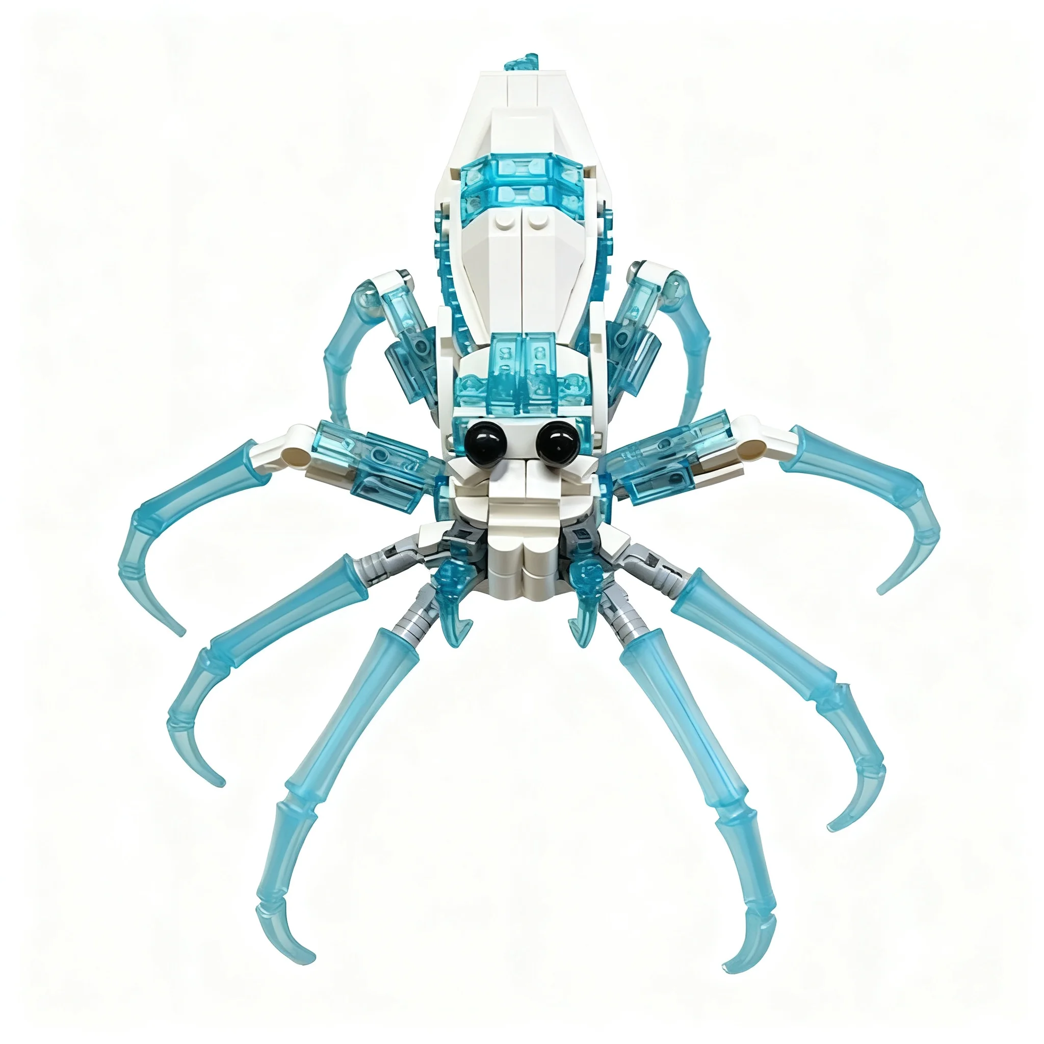241pcs MOC Creator Creator 3-in-1 Ice Spider Model Building Blocks Birthday Creative Craft Assemble Display Collection Education