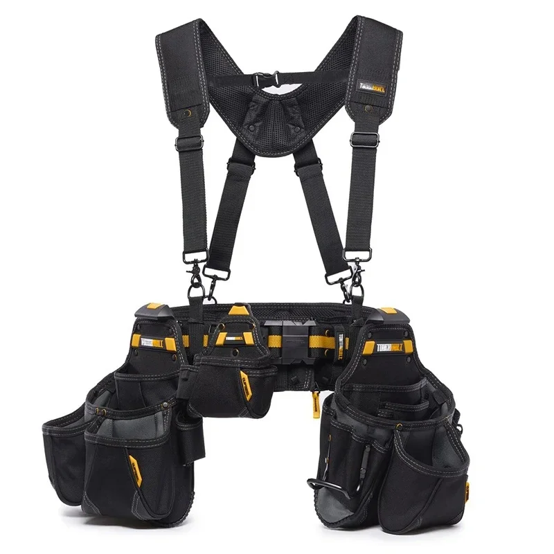 

TB-CT-101-5P 5pc Pro Contractor Tool Belt Set Waist Bag Belt Shoulder Strap Power Tool Accessories