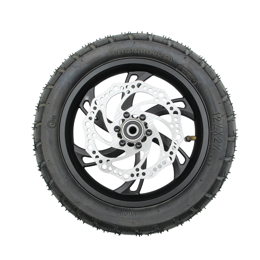 12 inch Front Wheel 12 1/2X2 1/4 Pneumatic Tire Tube With 140mm/160mm Brake Disc For Electric Scooter Folding E-bike Bicycles