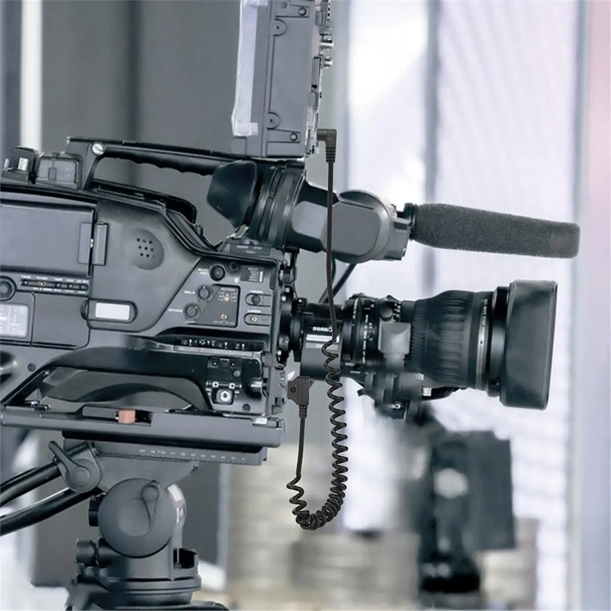 HOUSEHOLD*GOOD D-Tap to 12V DC2.5 Right Angle Coiled Power Cable for DSLR Rigs and Monitors