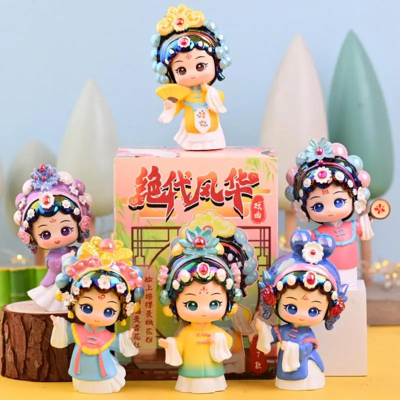 

Genuine Qin Opera Huadan Blind Box Opera Character Ornaments Souvenir Feature Collection Gift Toys