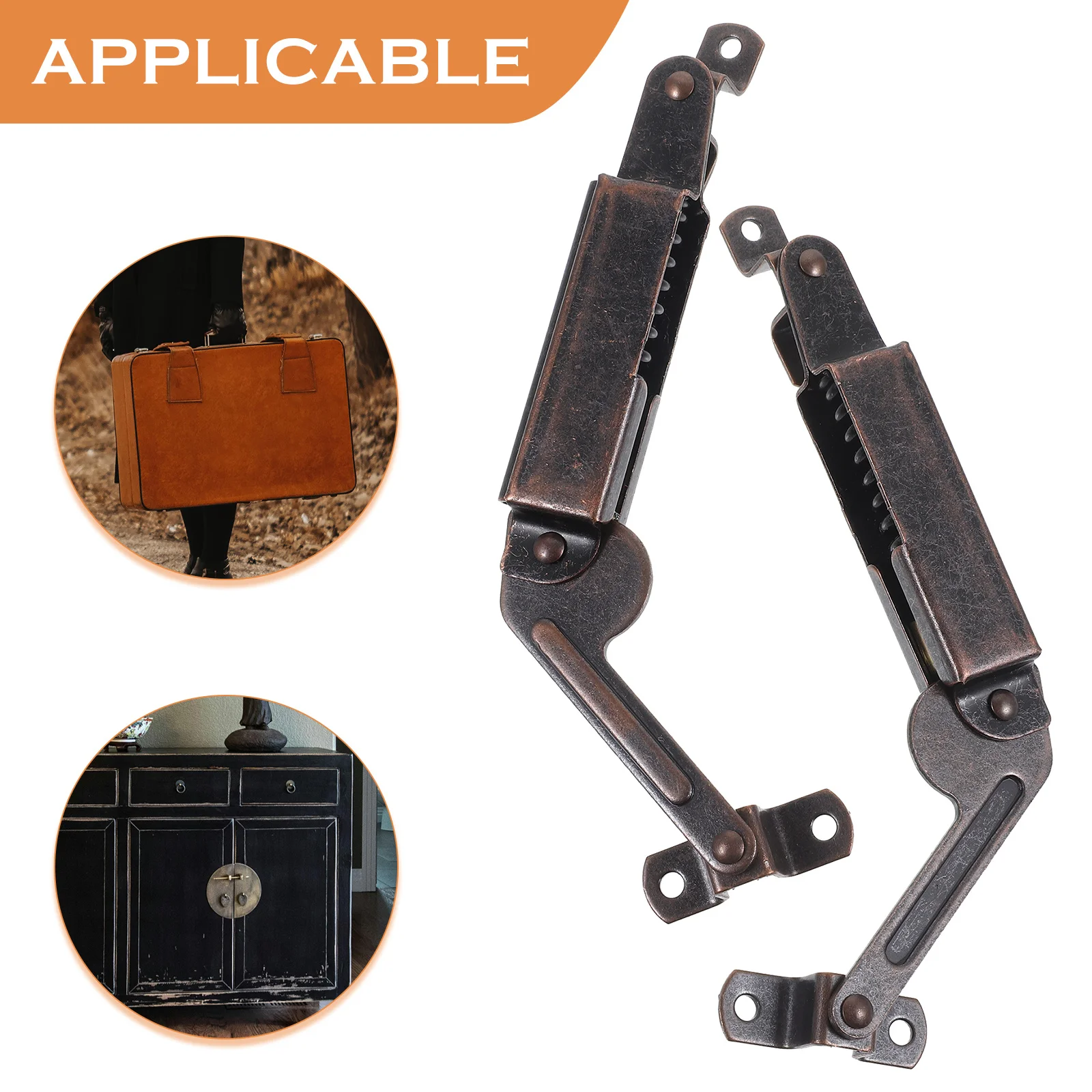 

2Pcs Heavy Duty Lid Support Hinges Precision Engineering Perfect Fit Cedar Chest Wood Box Hardware Lid Support Hinge