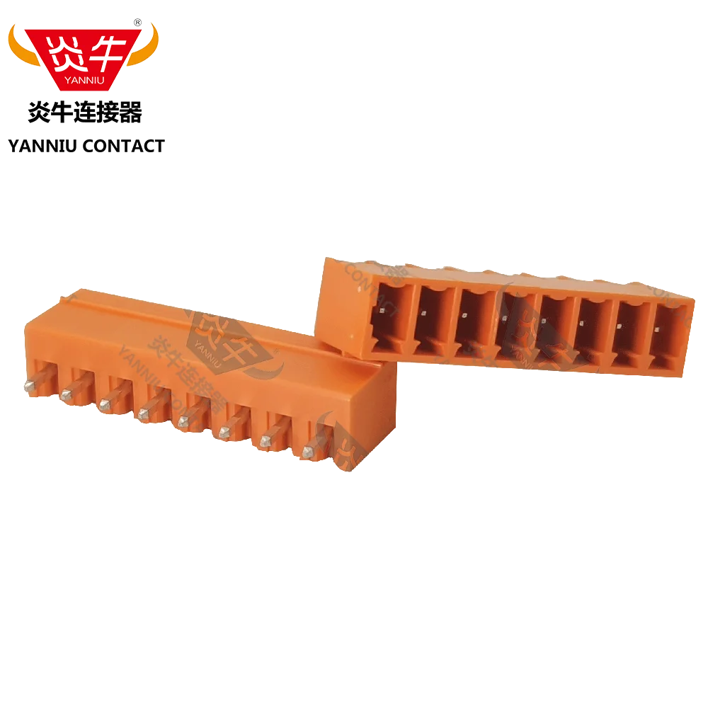 50Pcs KF2EDGV ORANGE 3.81 2P ~ 12P PCB PLUG-IN TEMINAL BLOCKS 15EDGVC 3.81mm 2PIN ~ 12PIN MC 1,5/ 2-G-3,81  Orange YANNIU