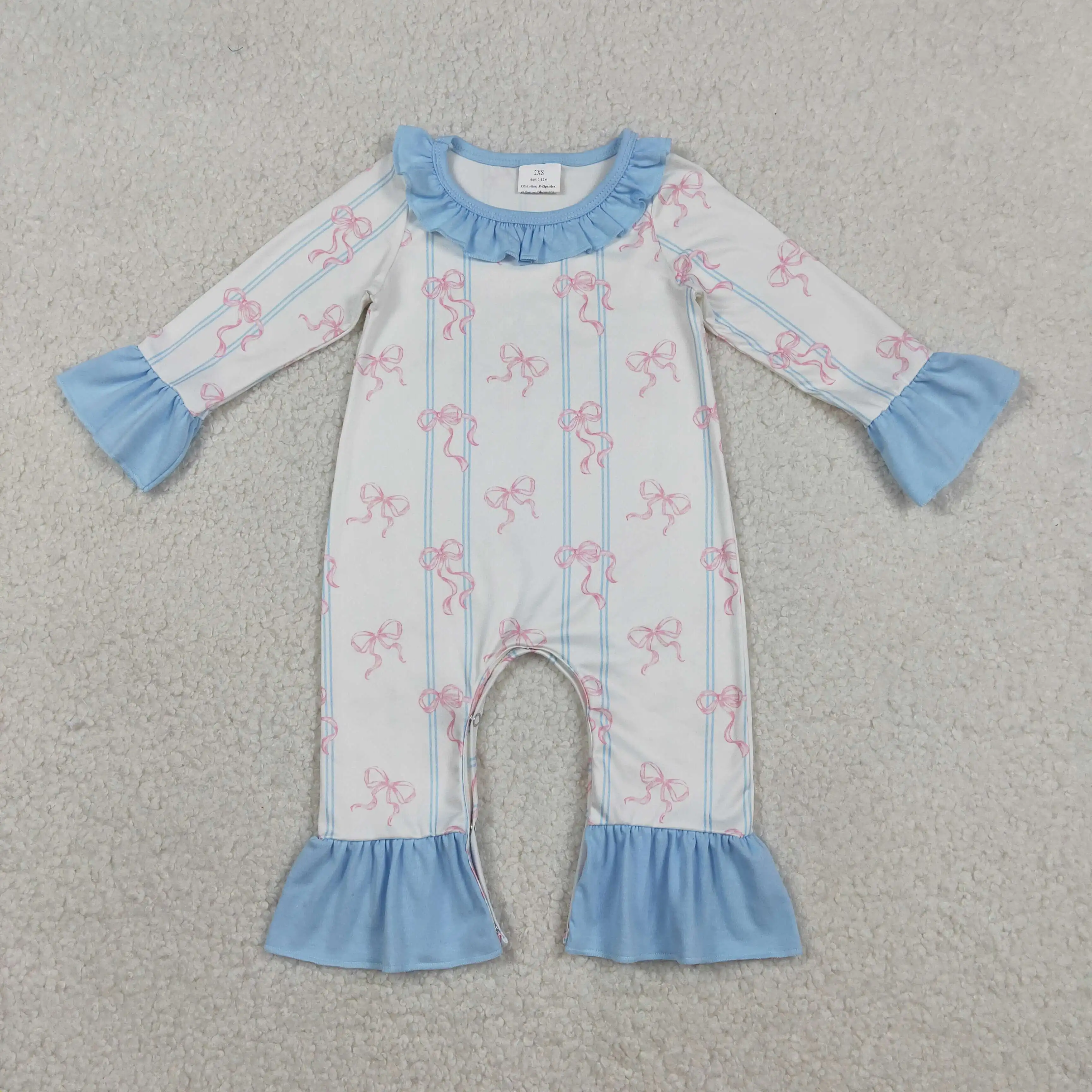x1229-lr2845-novo-macacao-de-bebe-menina-rosa-listrado-branco-manga-comprida-bodysuit-com-padrao-de-arco-macacao