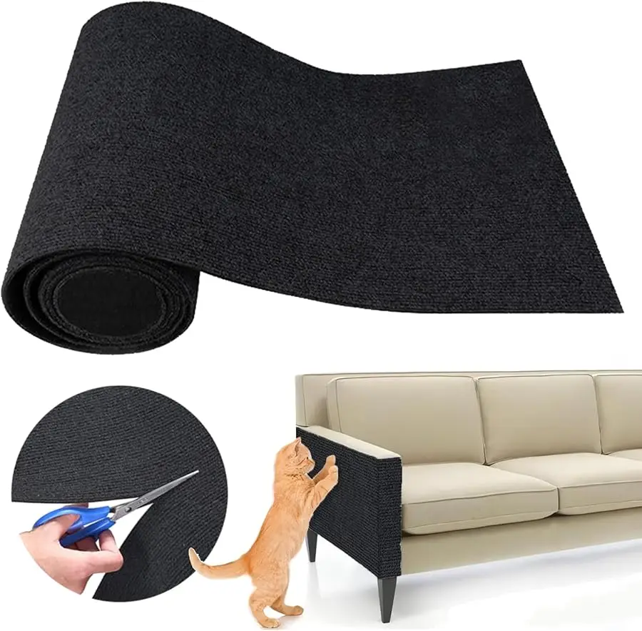 

Cat Scratching Climbing Carpet Mat, Adhesive Trimmable Cat Post Covered Pad Replacement for DIY Cat Tree Shelf Couch Corner Wall