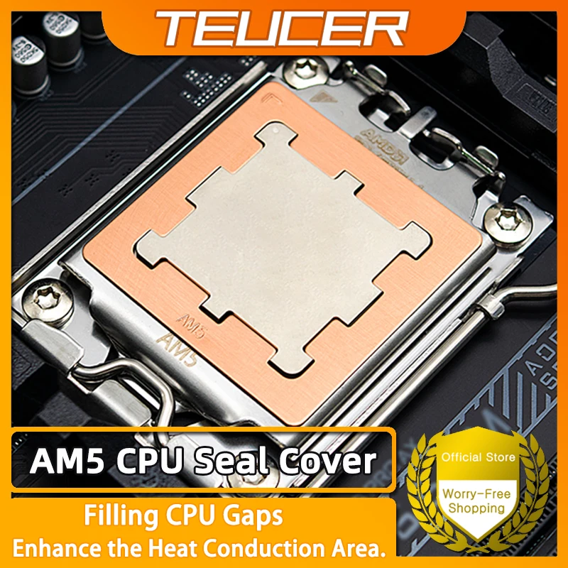 TEUCER AM5 CPU Sealed Armor Contact Frame AM5 Full Fixed Non-Marking Mounter for for AMD 7950X 7700X 7900X 7600X