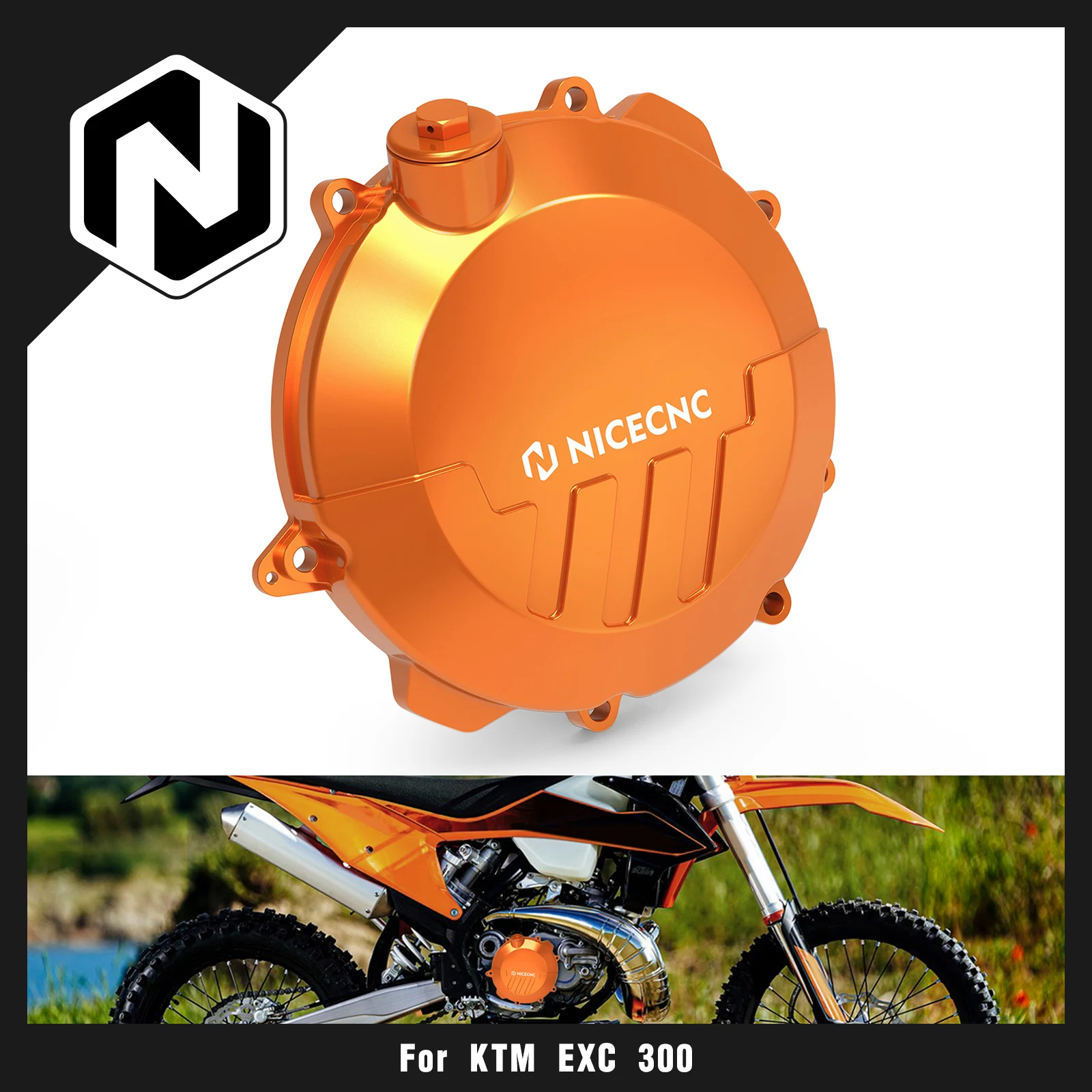

NICECNC For KTM 300 250 EXC XCW 2017-2023 Reinforced Clutch Cover XC SX XCW EXC 250 300 TPi Six Days 2017-2022 GasGas EC 300 250