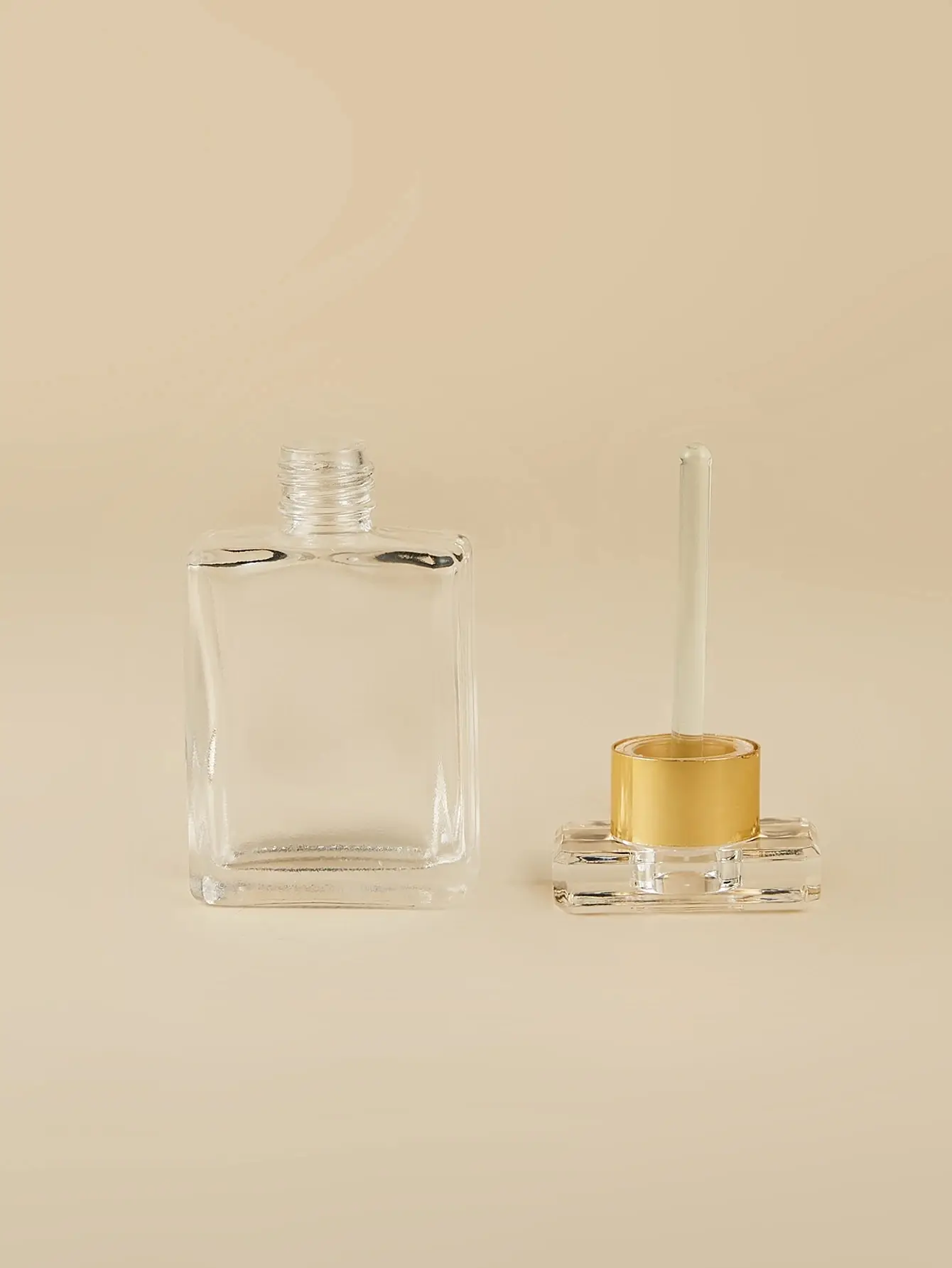15ml Transparent Essence Bottle with Square Cover - Perfect for Essential Oils, Perfume, and More - Portable and Refillable