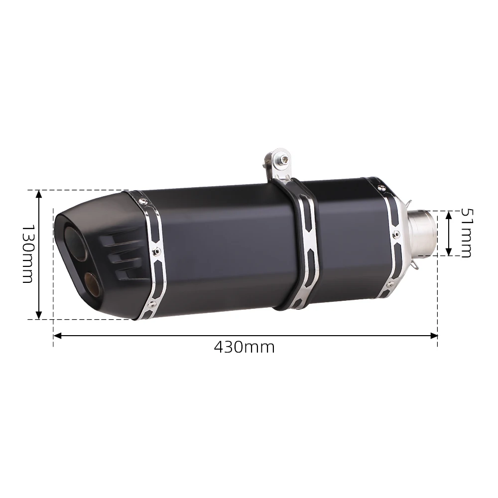 

Motorcycle Parts Accessories Exhaust System S7 Rectangular Exhaust Pipes Motorcycle Exhaust muffler For ADV F800 F750 Z900 MT09
