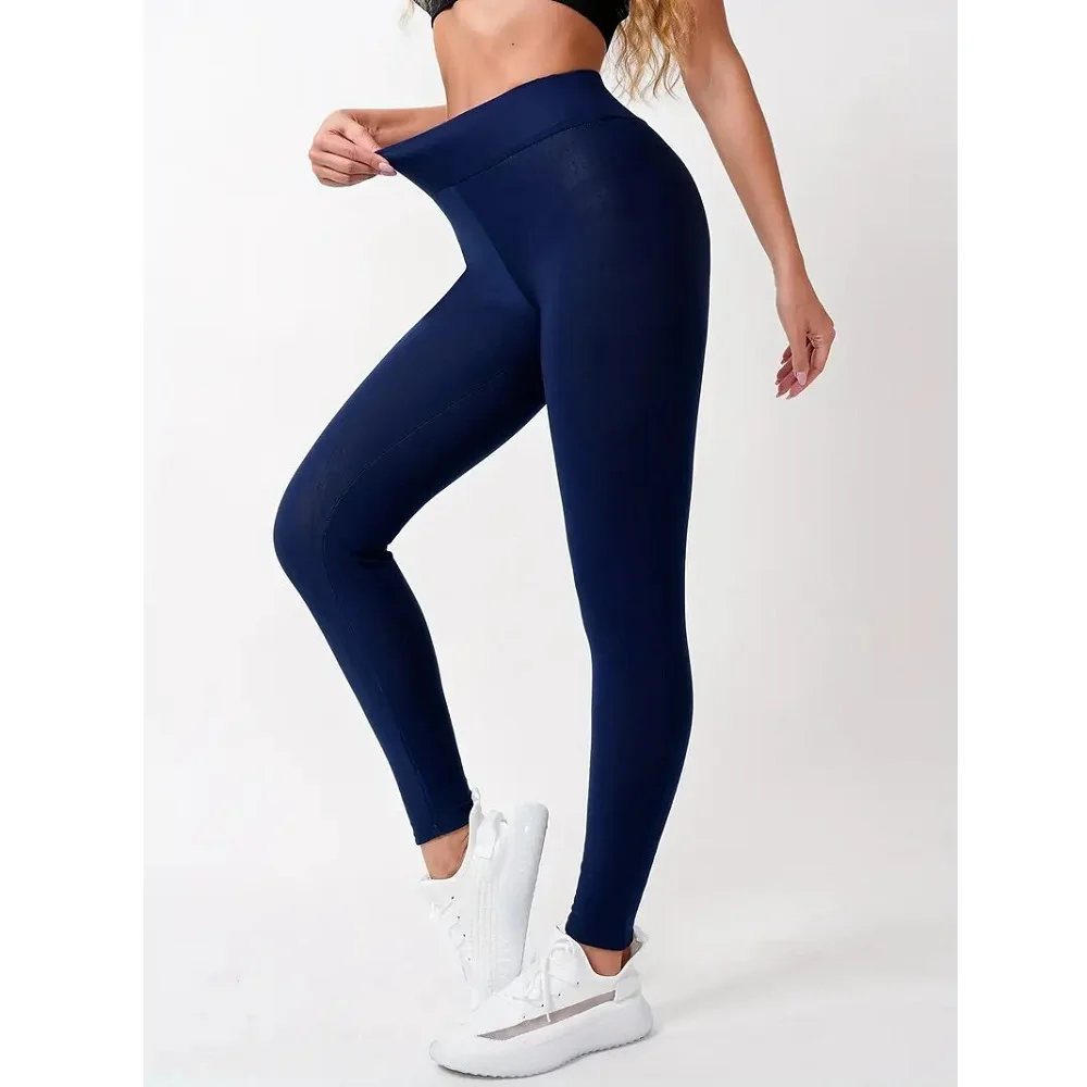 النساء الشتاء الدفء طماق الصوف عالية الخصر تمتد اليوغا طماق السيدات ملابس خارجية رشاقته سروال شكل قلم رصاص