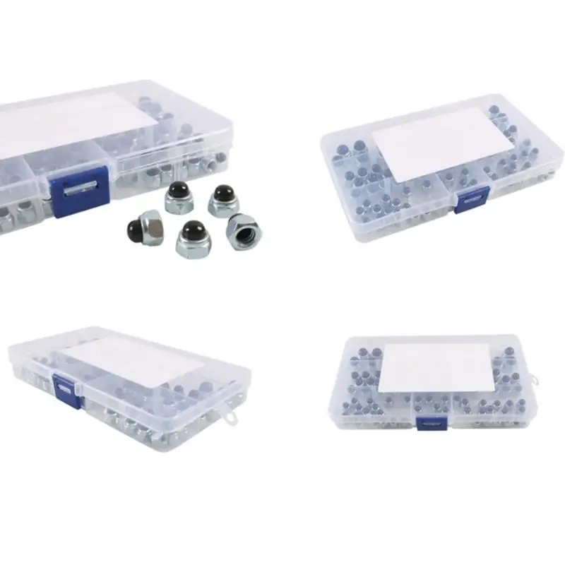 652F Organized Locking Cap Nut Assortment Safety with Separate Case Compartments