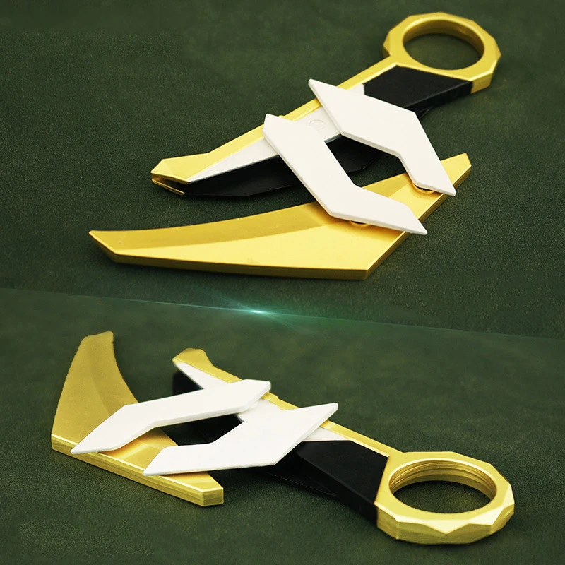 Valorant bron Prime Karambit nóż taktyczny 8cm materiał metaliczny gra Model broni brelok miecz samuraja prezenty zabawki dla chłopców