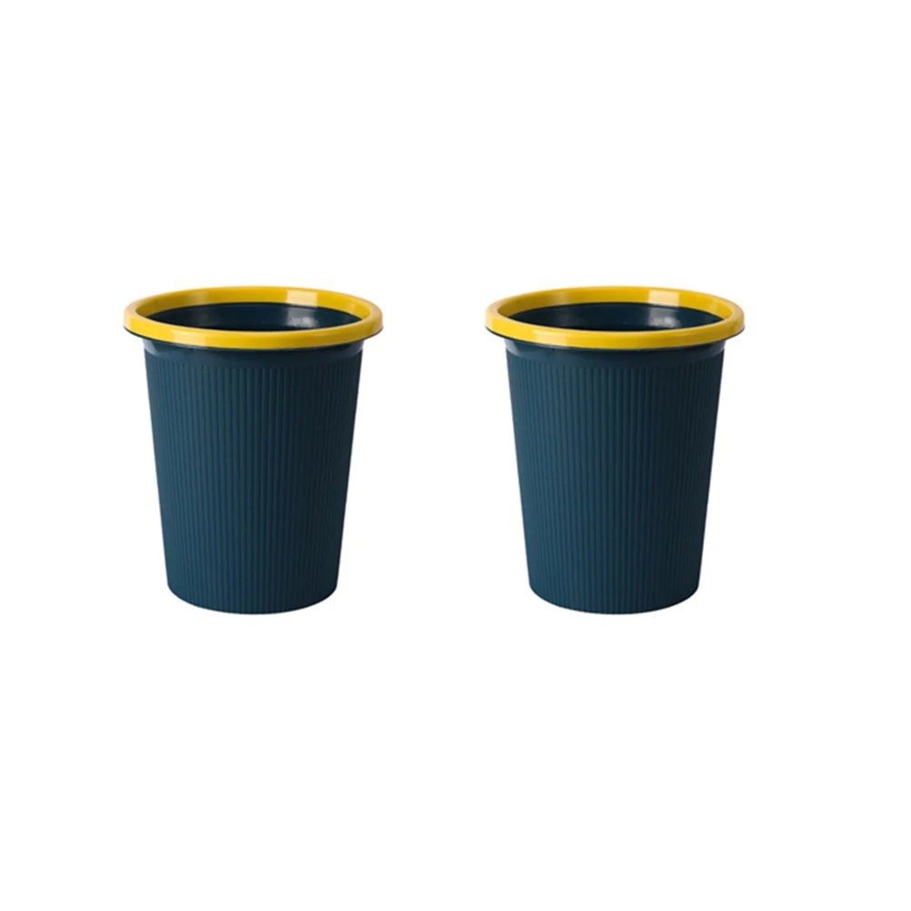 

2pcs Plastic Trash Can Simple Waste Bin for Kitchen Office Garbage Container Wastebasket Dustbin Premium Material