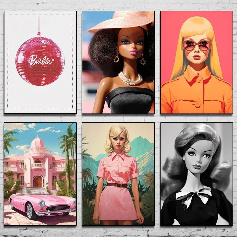 Póster de Barbie de Super Fire, arte Retro de playa, póster impreso en lienzo, decoración artística de pared para la habitación del hogar