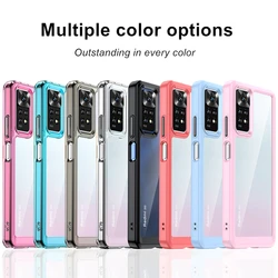 For Xiaomi Redmi Note 11 Pro Case Luxury Silicone Clear Bumper TPU Shockproof Case For Redmi Note 11 Pro 11T 11S 10 10C Cover