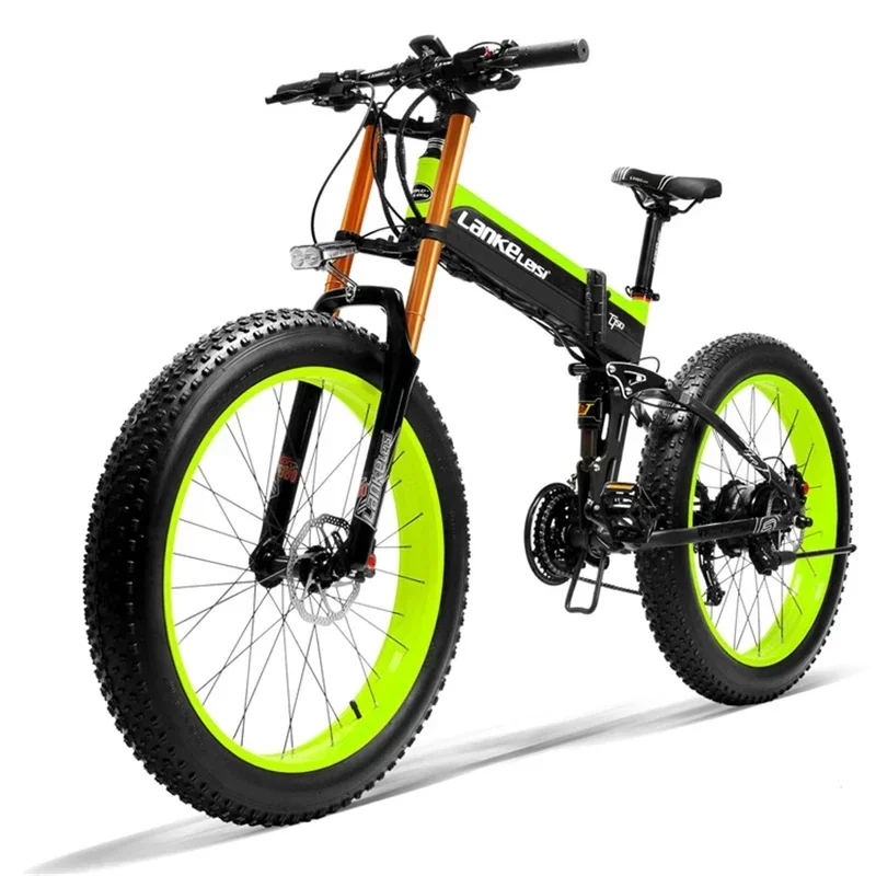 Yunyi EU Warehouse 1000W electric bike 48V17.5ah lithium battery  26 inch fat tire electric mountain bicycle folding electric bi