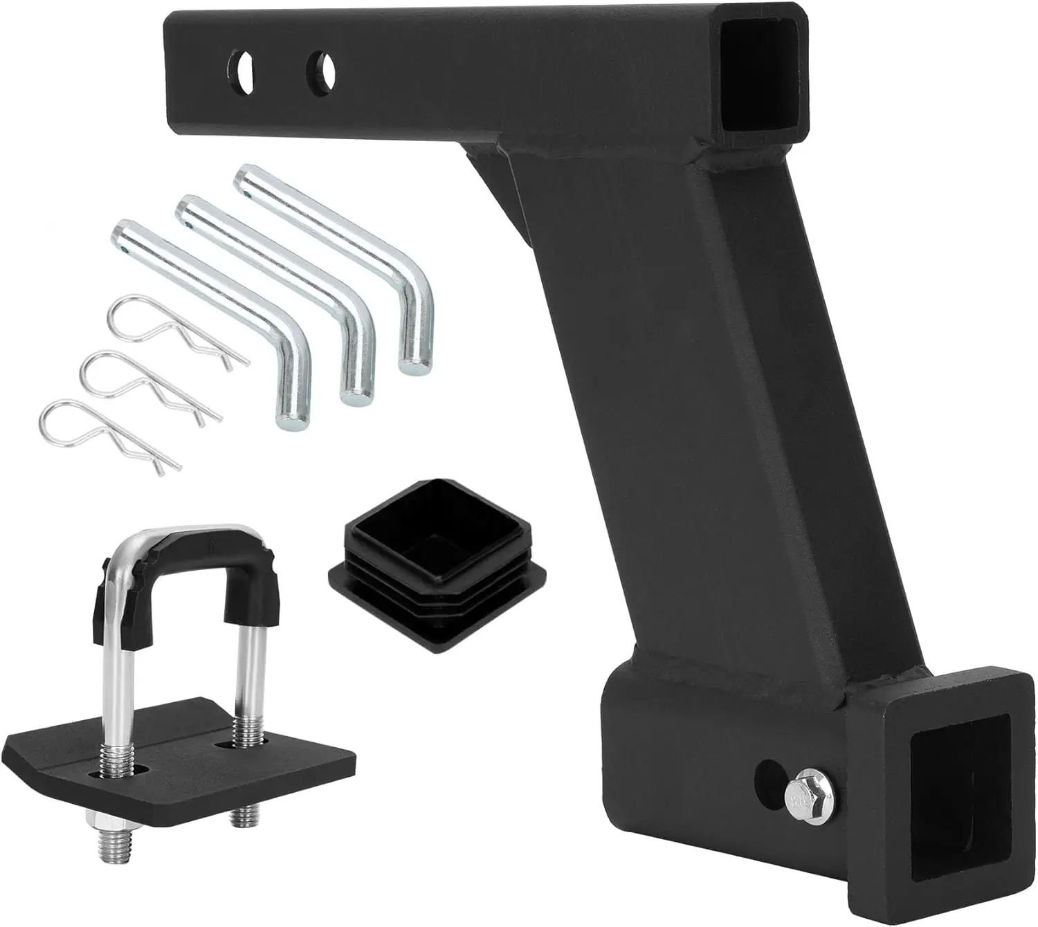 Heavy - Duty Trailer Towing, Steel, Black, 10000lbs Capacity, 10 - Inch Adjustable Hitch Receiver Extension Riser