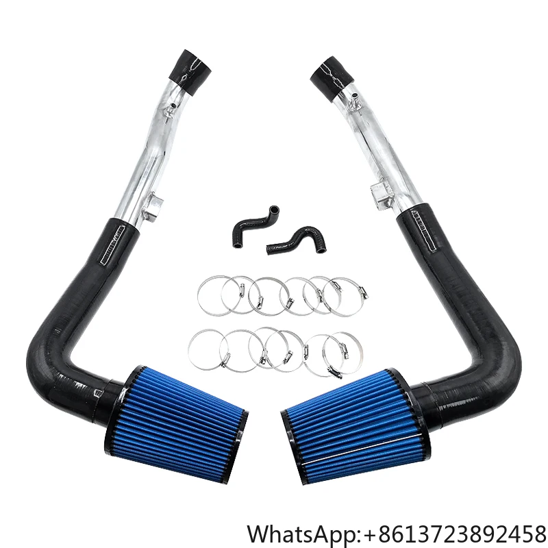 

2.5" Polish Silver Color Cold Air Intake Kit for Ni*ssan 350Z / G35 with Silicone Hose Side PCV Breather Hose Set