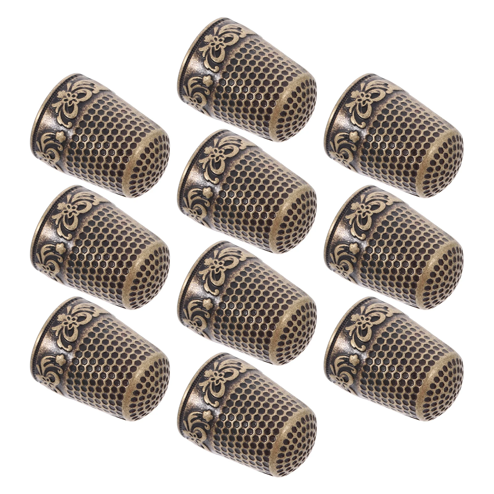 

10 Pcs Sewing Finger Guard Protector Thimble Iron Cots for Diy Home Accessory Thimbles Metal