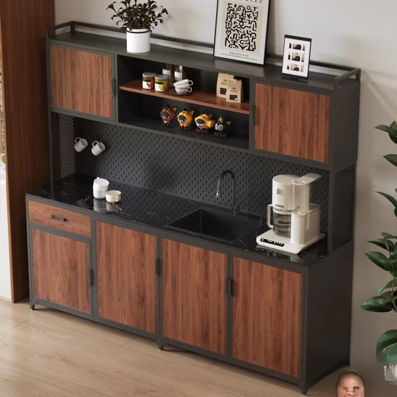 

Industrial Wind Washbasin Basin Cabinet Combination Tea Multi-functional Dining Side Cabinet Washstand Custom Storage Locker