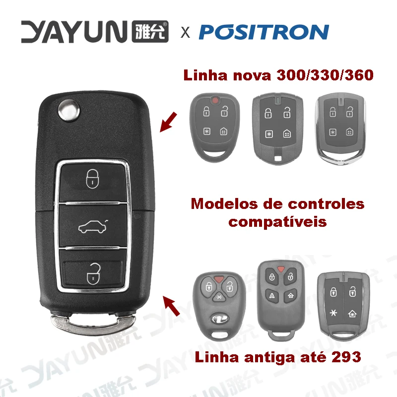 YAYUN Modified Knife Key  VW-03P Positron Flex Alarm Buttons New and Old Line Up to 293 300 330 360 Free Shipping