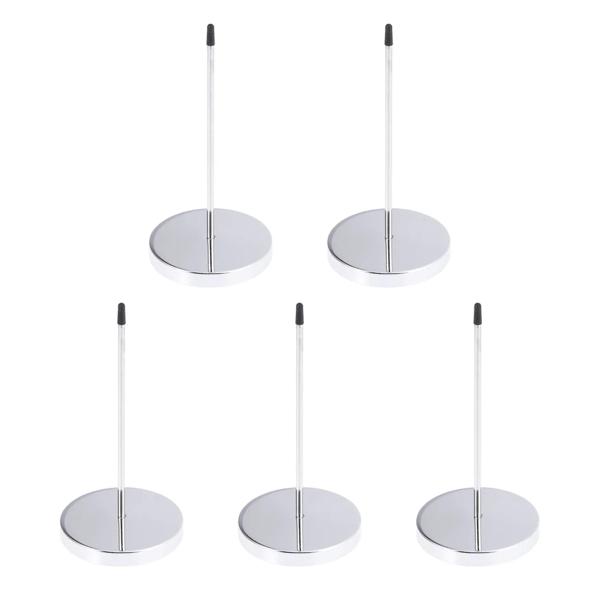 

5 Pcs Receipt Holder Sturdy Restaurant Accessory For Menu Summons Base Thick Rod Bill Holder for Office Restaurant Stainless