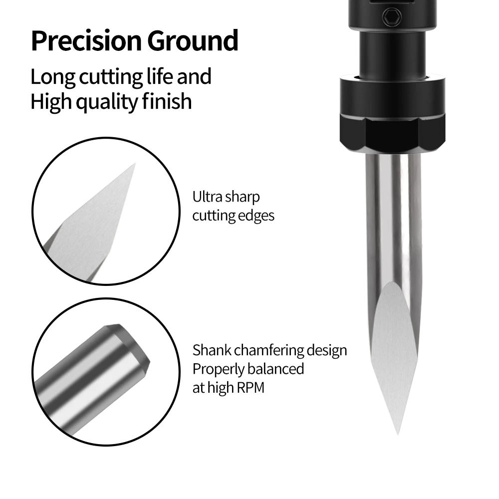 Three-edged Milling Cutter/Single-edged Spiral Milling Cutter/Flat Tip Milling Cutter Tungsten Solid for CNC Router Cutter Tools