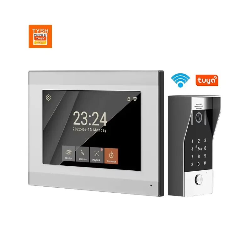 TYSH 2-wire IP Smart WiFi Video Door Phone FingerPrint App Doorbell Home Automation Motion Detection Water