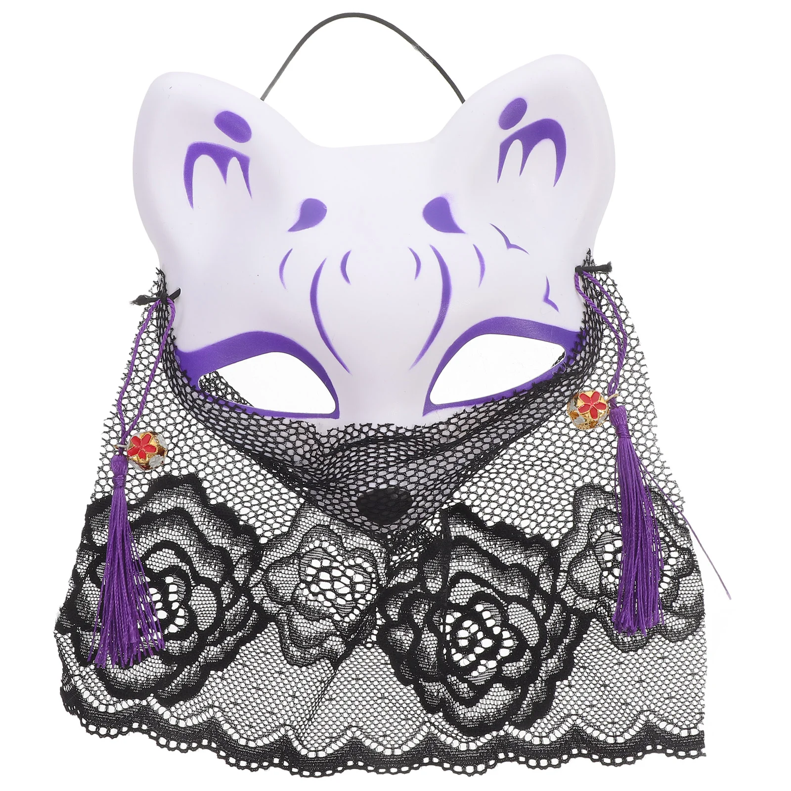 Costumes Fox Mask Halloween Cosplay Makeup Props Masquerade Purple Polyester Miss