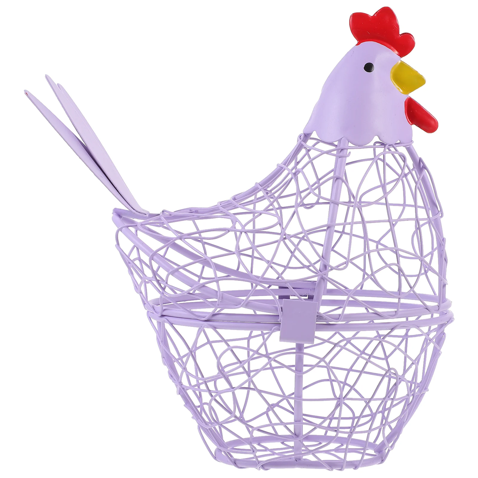 

Basket Wrought Iron Egg Reliable Holder Kitchen Supply Vintage Multi-function Shape Household Violet Mesh Wire Food