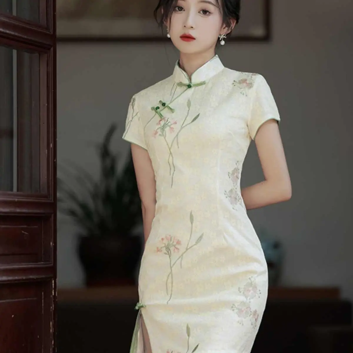 فستان تشيباو الصيني الحديث الصغير، صيف 2025 شيونغسام ويند، فستان للفتيات الصغيرات على الطراز الوطني ملابس شرقية للنساء #5