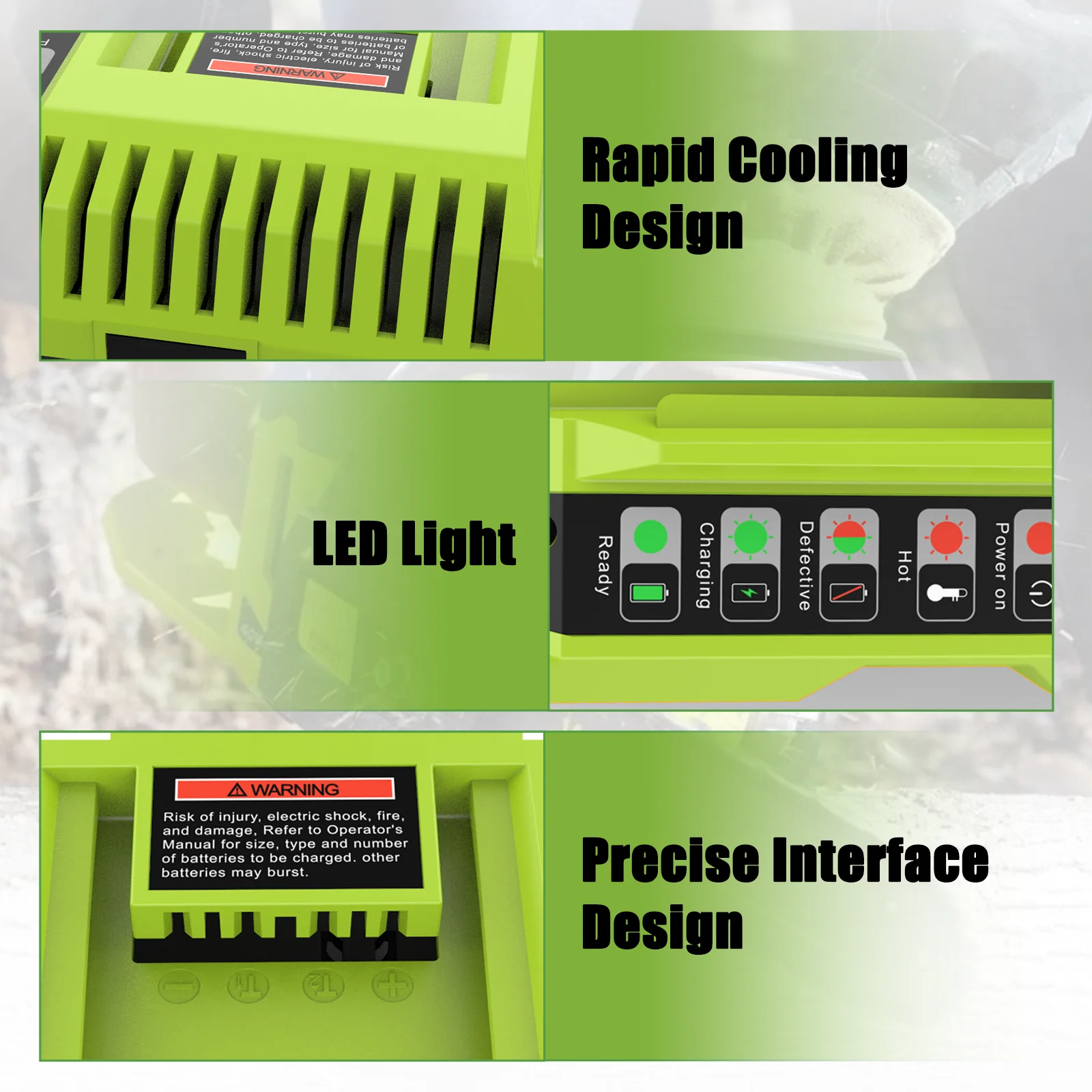 OP401 40V Battery Charger Compatible with Ryobi 40V Li-Ion Batteries OP4015 OP4026 OP4026A OP4030 OP4040 OP4050 OP4050A