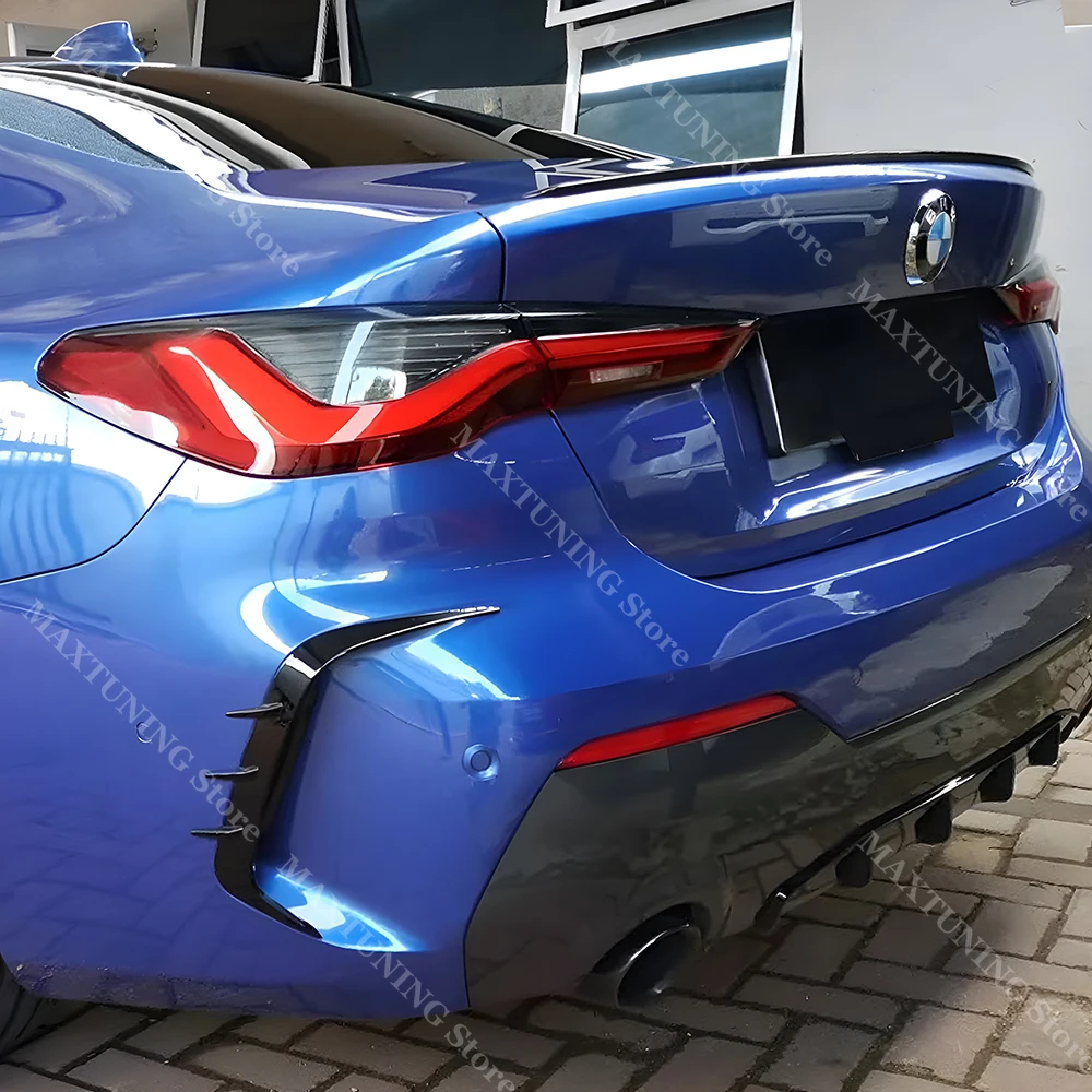 لسيارات BMW 4 Series G22 G23 M Sport 430i M440i M440d 2020-2023 المصد الخلفي الجانب غطاء فتحة التهوية Canard الفاصل سبويلر طقم الجسم #1