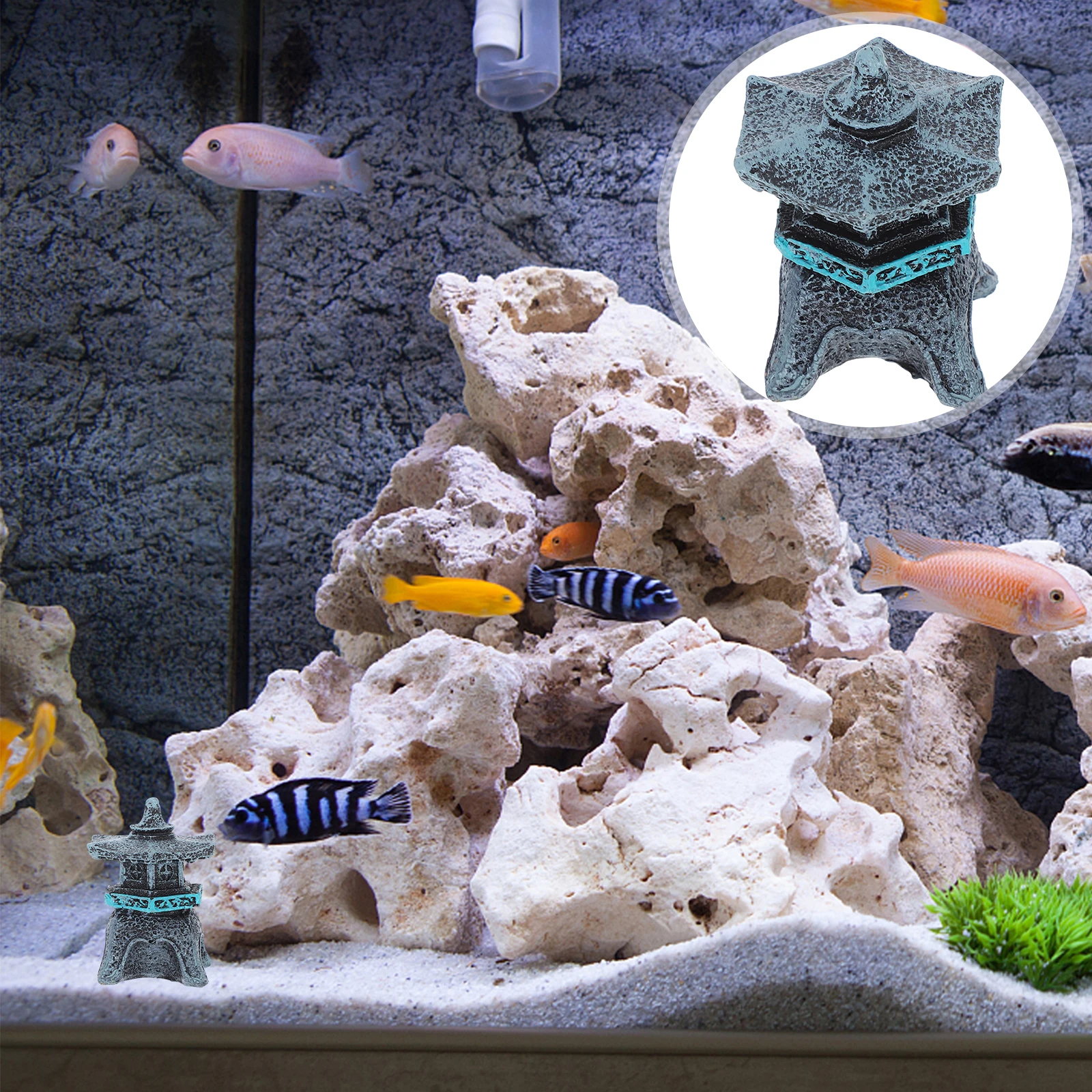 

Garden Decoration Miniature Statue Resin Desktop Ornament Micro Landscape Fish Tank Accessory Handcrafted Asian Home Decor